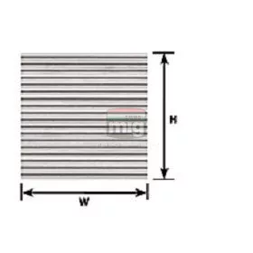   Plastruct 191509 PS-11 Fehér hullámlemez sztirol lap, 175 x 300 mm - 1:100 (1 db)