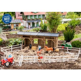 Pola 331146 Fedett beálló lovaknak, kerítéssel (G)