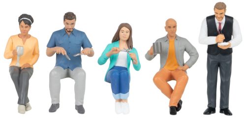 Pola 331532 Ülő emberek az étteremben, 5 db - modern (G)