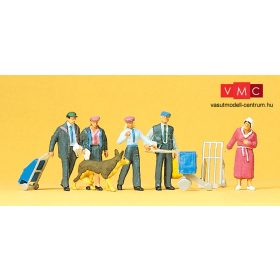 Preiser 10248 Német postások kutyával, 90-es évek (H0)