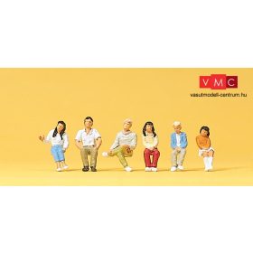 Preiser 10297 Ülő fiatalok (H0)