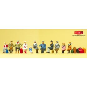 Preiser 10317 Ülő figurák, téli öltözetben (H0)