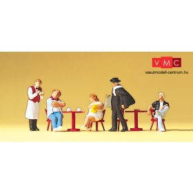 Preiser 10368 Turisták, pincér és festőművész (H0)