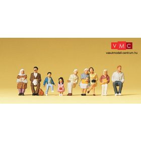   Preiser 10385 Ülő utasok gyerekekkel személykocsikba, buszokba (H0)