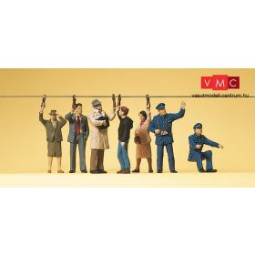 Preiser 10405 Villamoson utazók és vezető (H0)