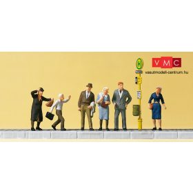   Preiser 10414 Várakozók busz vagy villamosmegállóban (H0)