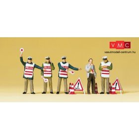   Preiser 10419 Német közlekedési rendőrök láthatósági mellényben (H0)