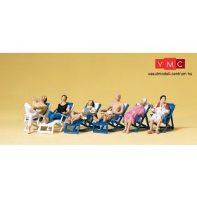 Preiser 10437 Pihenés a nyugágyakon (H0)