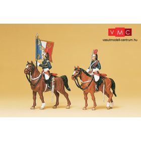   Preiser 10460 Francia Köztársasági Gárda lovasai zászlóval (H0)