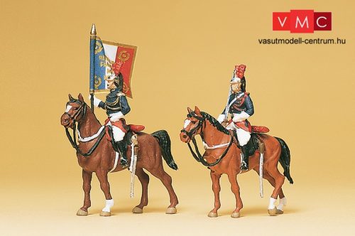 Preiser 10460 Francia Köztársasági Gárda lovasai zászlóval (H0)