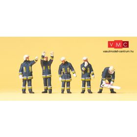 Preiser 10486 Tűzoltók védőruhában bevetésen (H0)