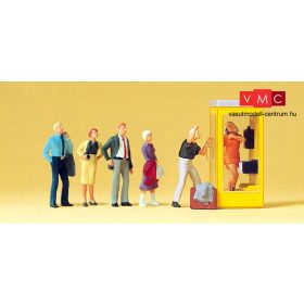 Preiser 10523 Várakozók a telefonfülkénél (H0)