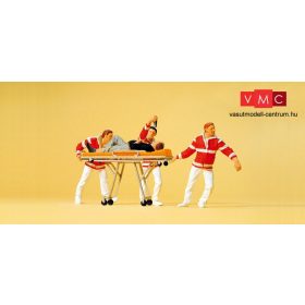   Preiser 10532 Mentősök bevetésen gurulós hordággyal (H0)