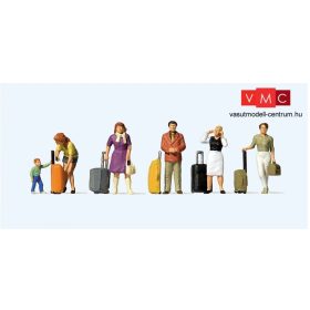 Preiser 10641 Álló utasok kerekes bőröndökkel (H0)
