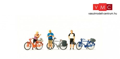 Preiser 10644 Álló kerékpárosok sportos öltözékben (H0)