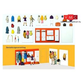   Preiser 10658 Öltözködés az előszobában, gardróbban (H0)