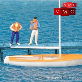   Preiser 10678 Vitorláshajó leengedett vitorlával - Korsar - hajósokkal (H0)