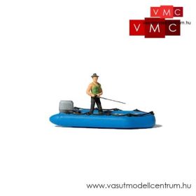 Preiser 10687 Horgász motoros gumicsónakkal (H0)