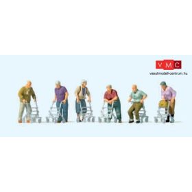 Preiser 10718 Idős emberek görgős járókerettel (H0)