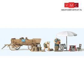 Preiser 10742 Piaci árus szekérrel - burgonyaárus (H0)