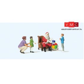 Preiser 10763 Mikulás a fotelban ajándékosztáson (H0)