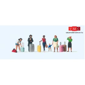 Preiser 10795 Utasok gurulós bőröndökkel (H0)