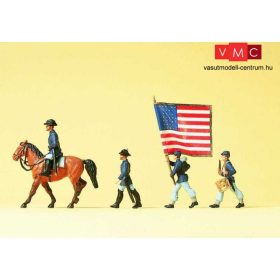   Preiser 12052 Unionista katonák zászlóval, amerikai polgárháború 1861-1865 (H0)
