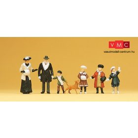   Preiser 12184 Gyalogosok, járókelők téli öltözetben az 1900-as évekből (H0)