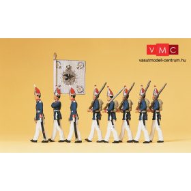   Preiser 12188 Porosz 1. Gárdaezred Potsdam 1894, tiszttel és zászlóssal (H0)