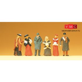   Preiser 12197 Járókelők téli öltözetben az 1900-as évekből (H0)