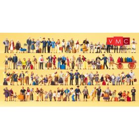   Preiser 13000 Super-Set I. Vasutasok és utasok - 100 db figura (H0)