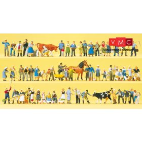   Preiser 13001 Super-Set II. A parasztudvaron - 60 db figura (H0)