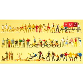   Preiser 13005 Super-Set V. Sport és szabadidő - 60 db figura (H0)