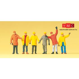 Preiser 14034 Munkások védőruhában és sisakban (H0)