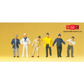   Preiser 14063 Sétáló hajószemélyzet és dokkmunkások (H0)