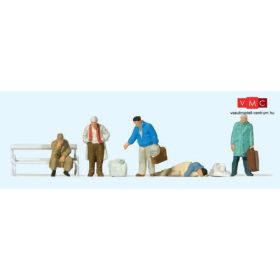 Preiser 14119 A vasútállomás előtt (H0)