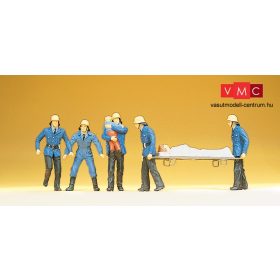 Preiser 14202 Tűzoltók hordággyal (H0)