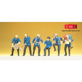   Preiser 14206 Tűzoltók légzőkészülékkel, fejszével és sérülttel (H0)