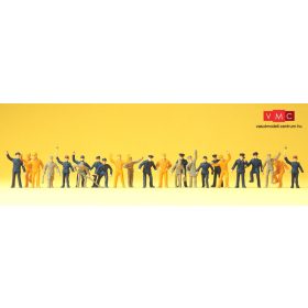   Preiser 14406 Vasutas és tolatószemélyzet - 24 db figura (H0)