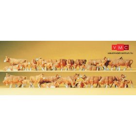 Preiser 14409 Tehenek, barna - 30 db figura (H0)