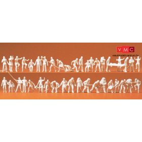 Preiser 16329 Tűzoltók bevetésen - festetlen (H0)