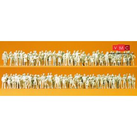 Preiser 16343 Gyalogosok, járókelők - festetlen (H0)