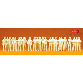   Preiser 16345 Egyenruhások nyári öltözetben - festetlen (H0)