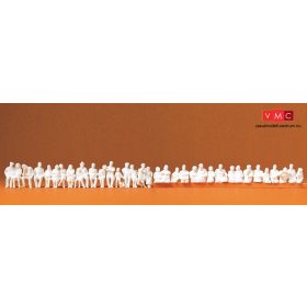   Preiser 16349 Ülő utasok személykocsikba és buszokba - festetlen (H0)