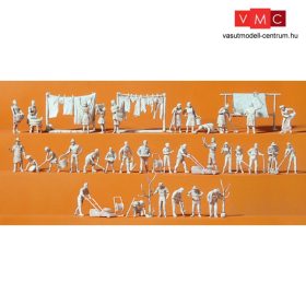   Preiser 16361 Házi- és kertimunka, kiegészítőkkel - festetlen (H0)