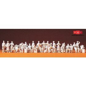   Preiser 16502 Német pilóták és földi személyzet, Luftwaffe (1939-45) - festetlen (H0)