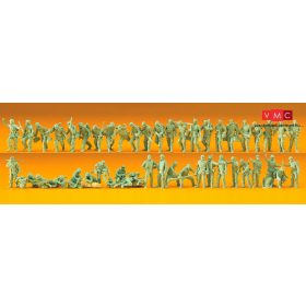   Preiser 16506 Német hegyivadász és utász katonák, Bundeswehr - festetlen (H0)