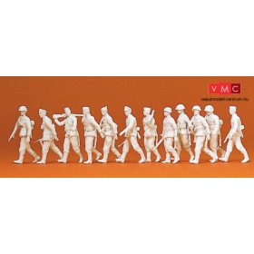   Preiser 16519 Német menetelő gyalogság, Wehrmacht (1939-45) - festetlen (H0)