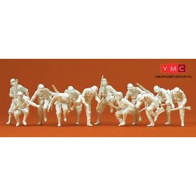   Preiser 16528 Német páncélgránátos katonák fedezékben, Wehrmacht (1939-45) - festetlen (H0)