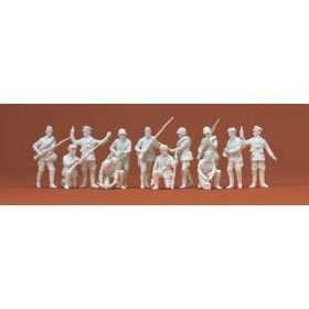   Preiser 16530 Szovjet gyalogos katonák és partizánok 1939-45, (USSR) - festetlen (H0)